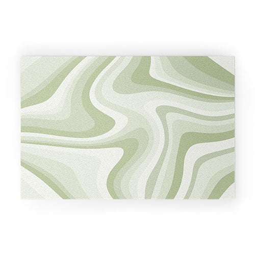 Abstract Wavy Stripes LXXVIII Welcome Mat