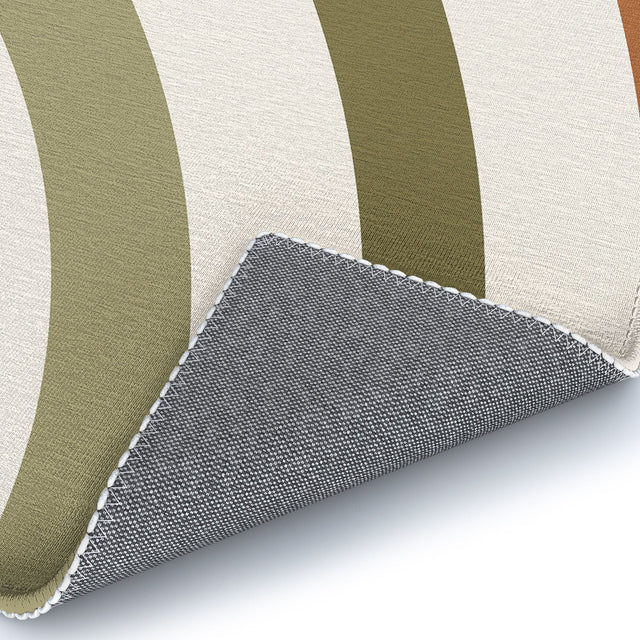 Bold Curvature Stripes I Area Rug