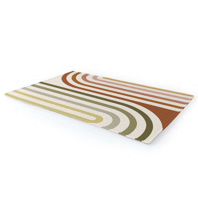 Bold Curvature Stripes I Area Rug