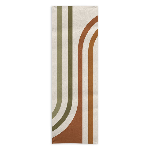 Bold Curvature Stripes I Yoga Towel