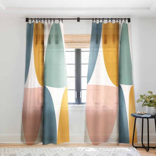 BOLD MINIMALISM XXII SHEER NON REPEAT WINDOW CURTAIN