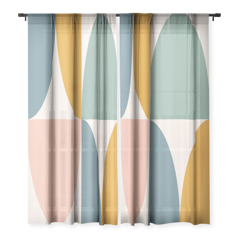 BOLD MINIMALISM XXII SHEER NON REPEAT WINDOW CURTAIN