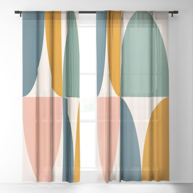 BOLD MINIMALISM XXII SHEER NON REPEAT WINDOW CURTAIN