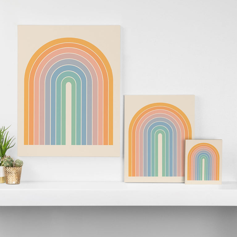 Gradient Arch Rainbow III Art Canvas