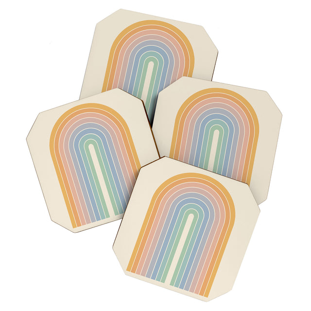 Gradient Arch Rainbow III Coaster Set