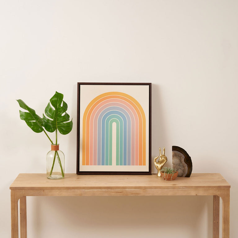 Gradient Arch Rainbow III Art Canvas