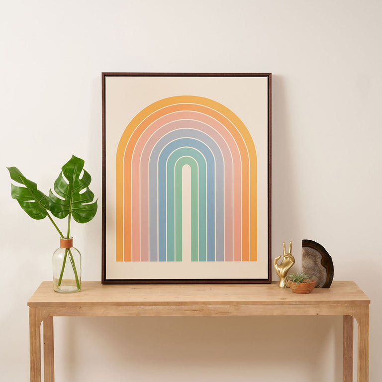 Gradient Arch Rainbow III Art Canvas