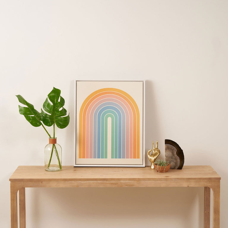 Gradient Arch Rainbow III Art Canvas