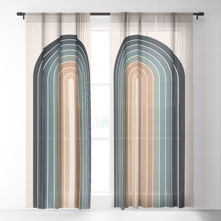 GRADIENT ARCH XXVIII SHEER NON REPEAT WINDOW CURTAIN