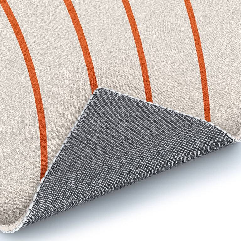 Minimal Line Curvature Coral 2 Area Rug