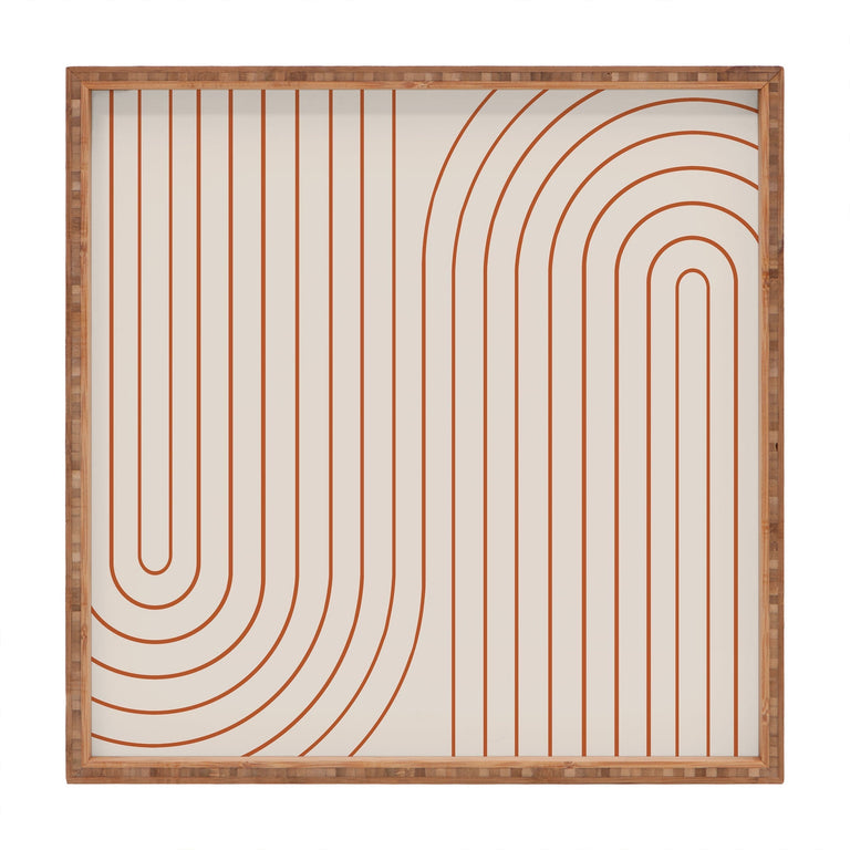 MINIMAL LINE CURVATURE CORAL 2 SQUARE TRAY