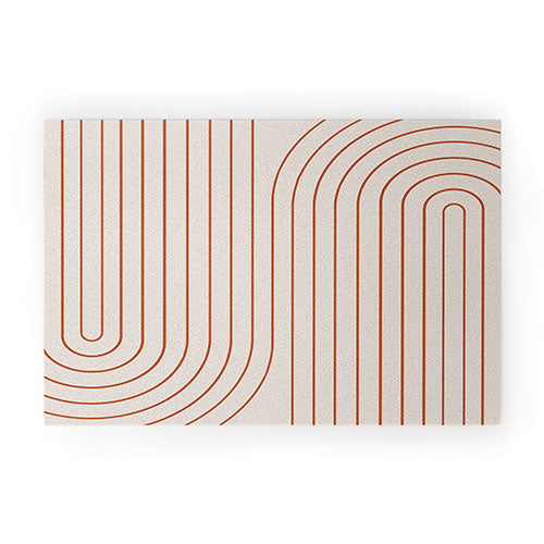 Minimal Line Curvature Coral 2 Welcome Mat