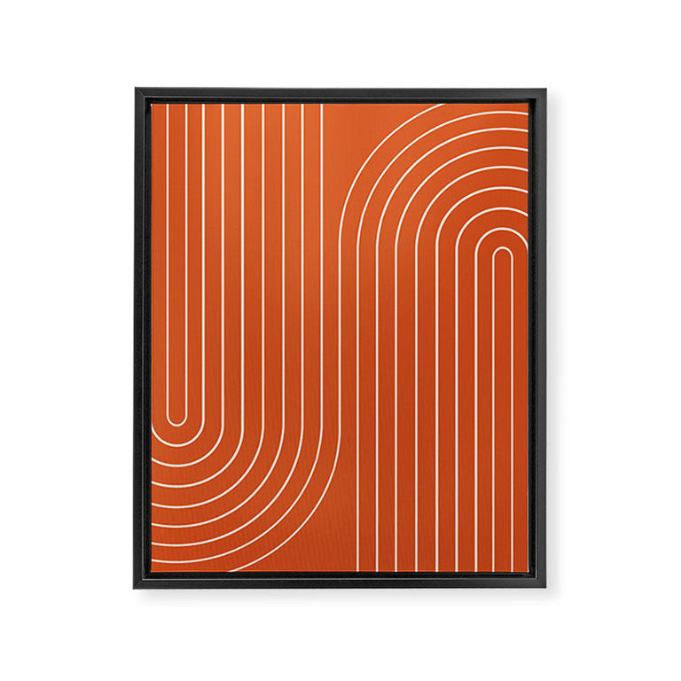 Minimal Line Curvature Coral Art Canvas