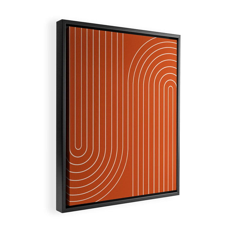 Minimal Line Curvature Coral Art Canvas