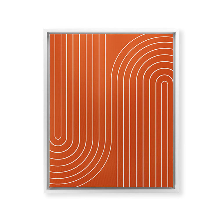 Minimal Line Curvature Coral Art Canvas