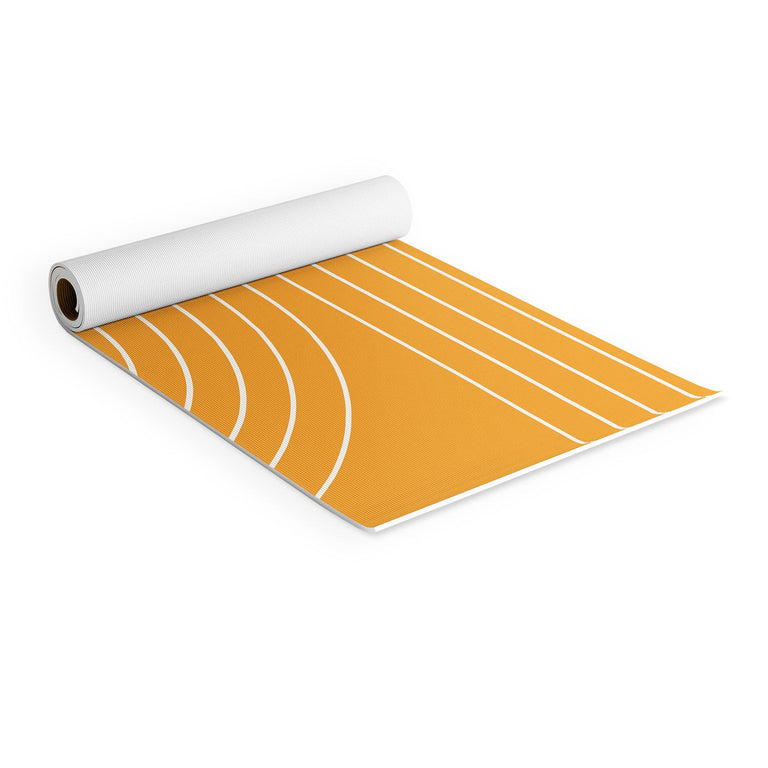 Minimal Line Curvature Gold Yoga Mat