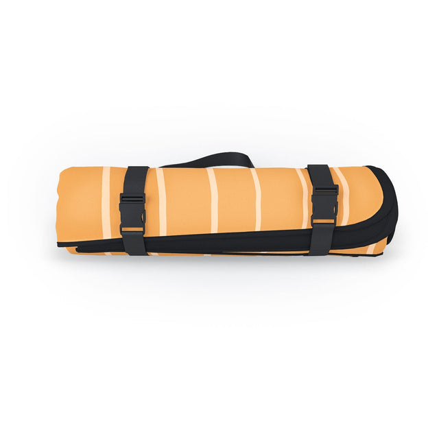 Minimal Line Curvature Orange Picnic Blanket