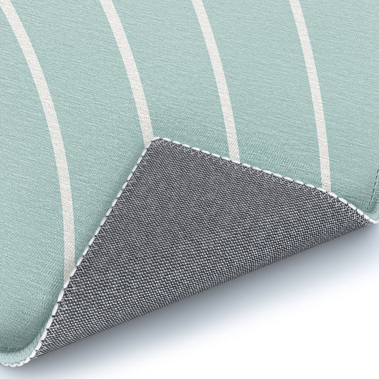 Minimal Line Curvature Sage Area Rug