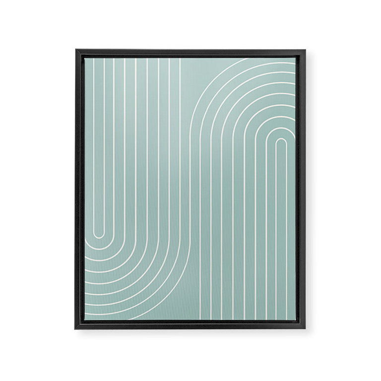 Minimal Line Curvature Sage Art Canvas