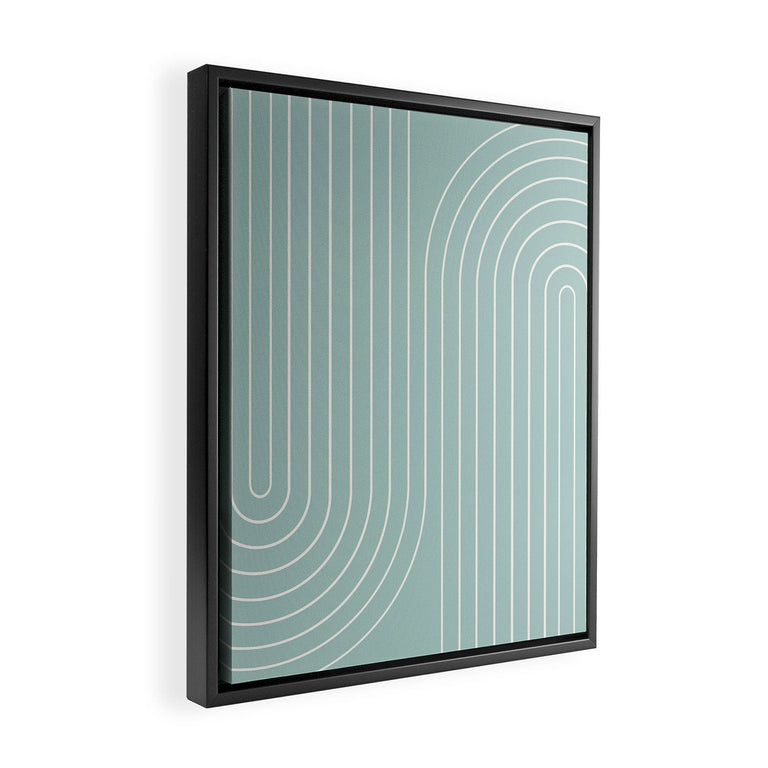 Minimal Line Curvature Sage Art Canvas