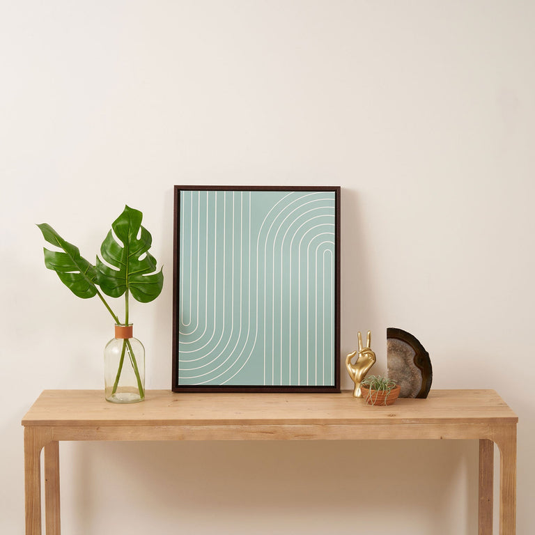 Minimal Line Curvature Sage Art Canvas