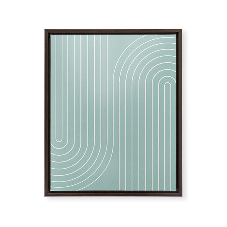 Minimal Line Curvature Sage Art Canvas