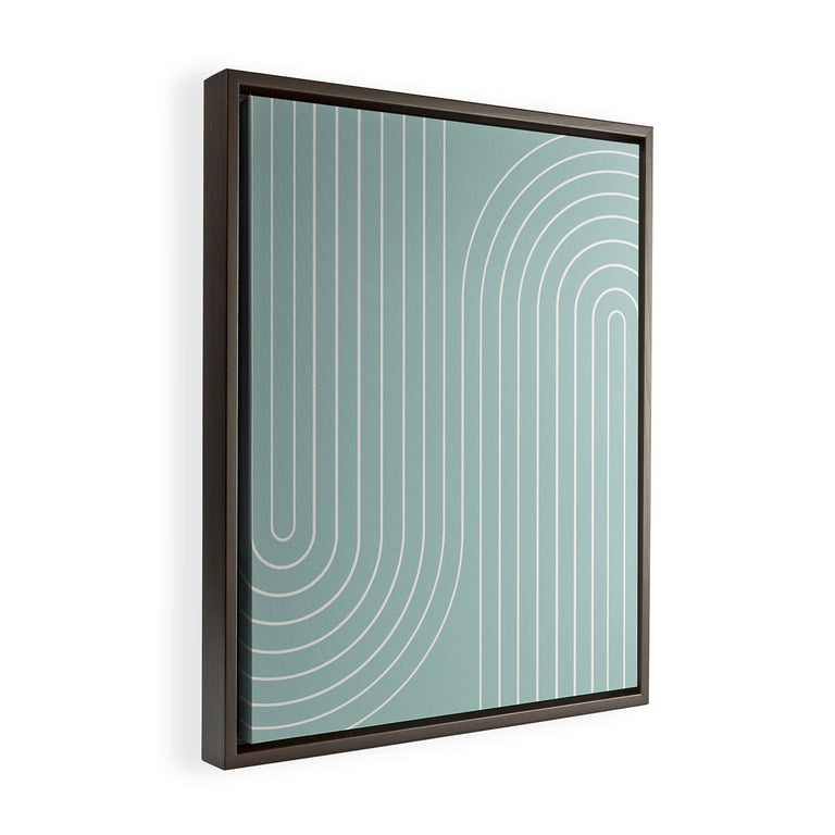 Minimal Line Curvature Sage Art Canvas