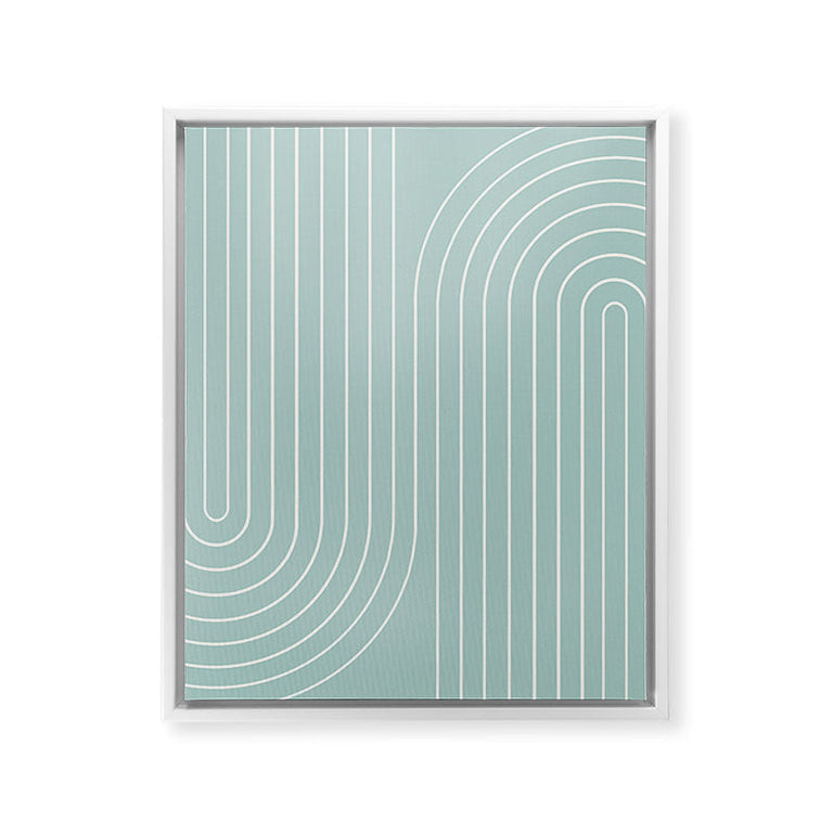 Minimal Line Curvature Sage Art Canvas