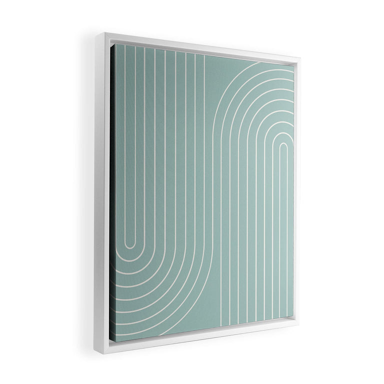 Minimal Line Curvature Sage Art Canvas