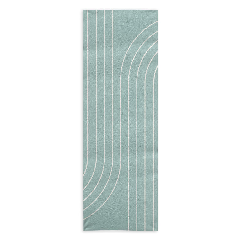 Minimal Line Curvature Sage Yoga Towel