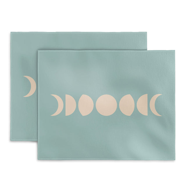 Minimal Moon Phases Sage Placemat