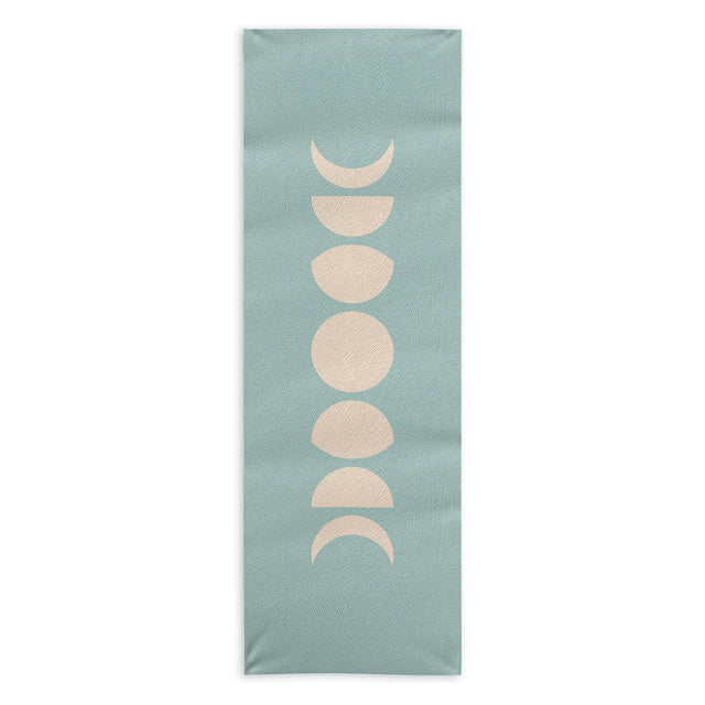 Minimal Moon Phases Sage Yoga Towel