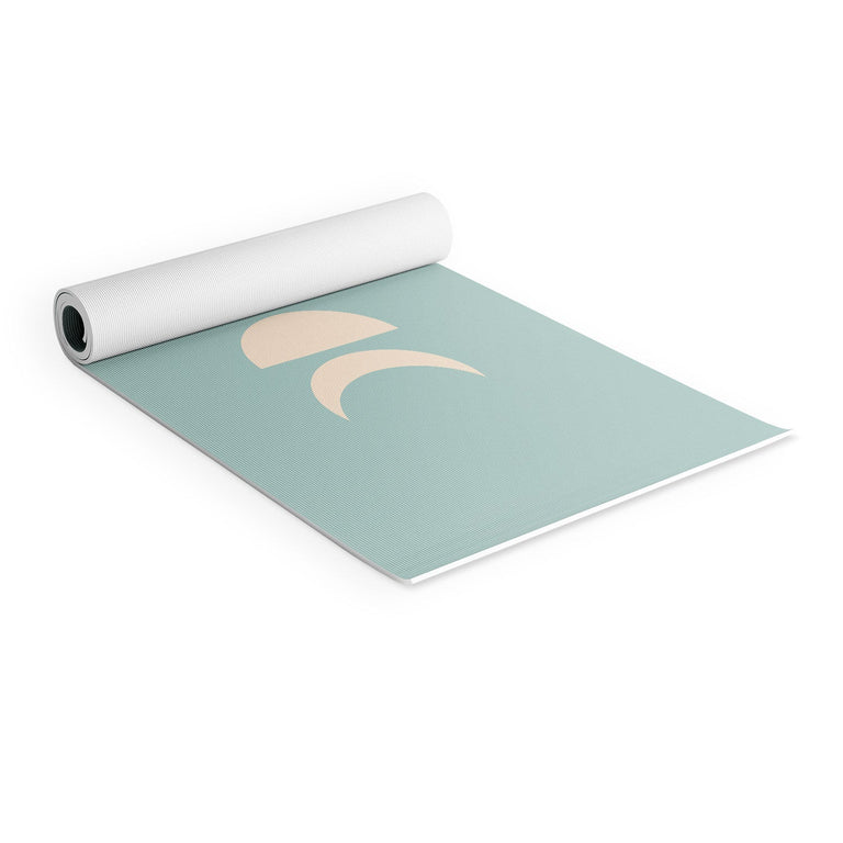 Minimal Moon Phases Sage Yoga Mat