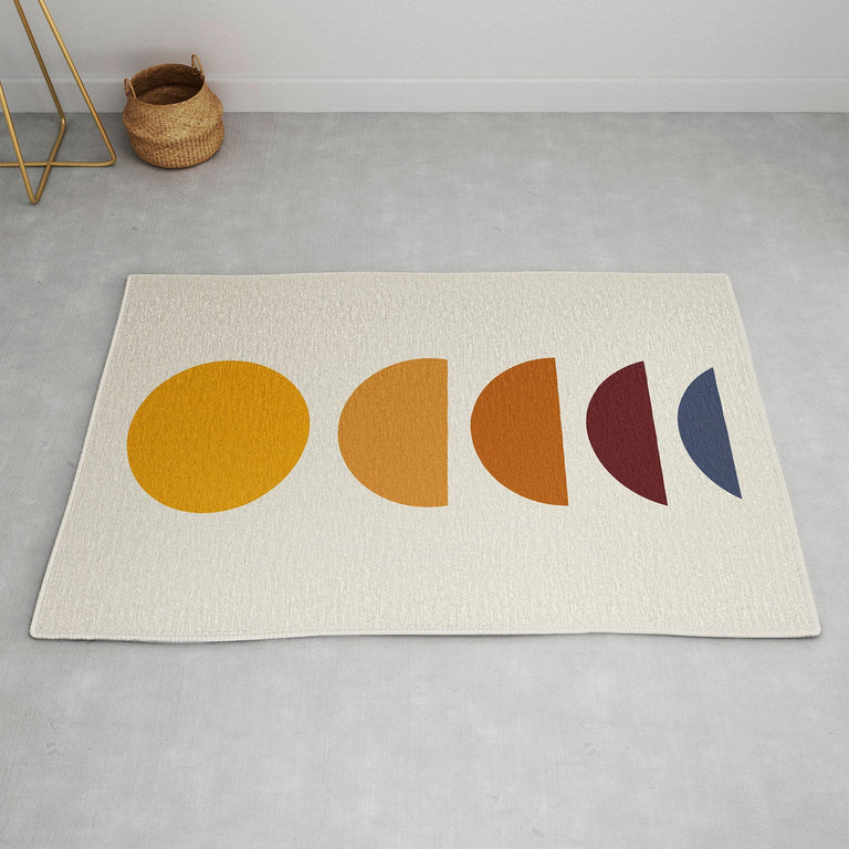 Minimal Sunrise Sunset I Area Rug