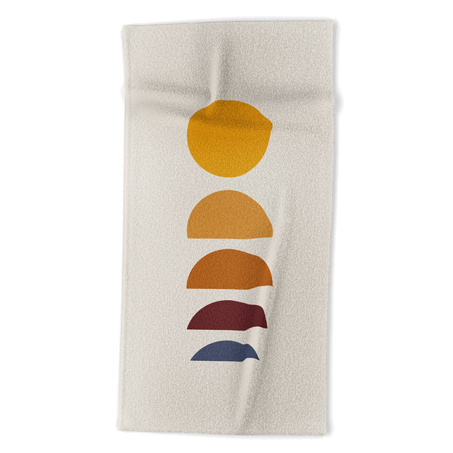 Minimal Sunrise Sunset I Beach Towel