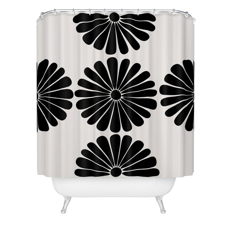 COLOUR POEMS RETRO DAISY I SHOWER CURTAIN