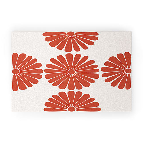 Retro Daisy III Welcome Mat