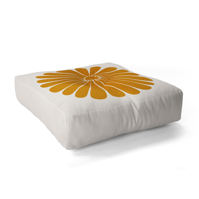 Retro Daisy V Floor Pillow Square