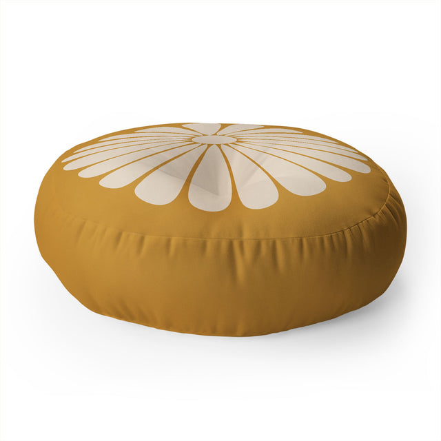 Retro Daisy XIX Floor Pillow Round