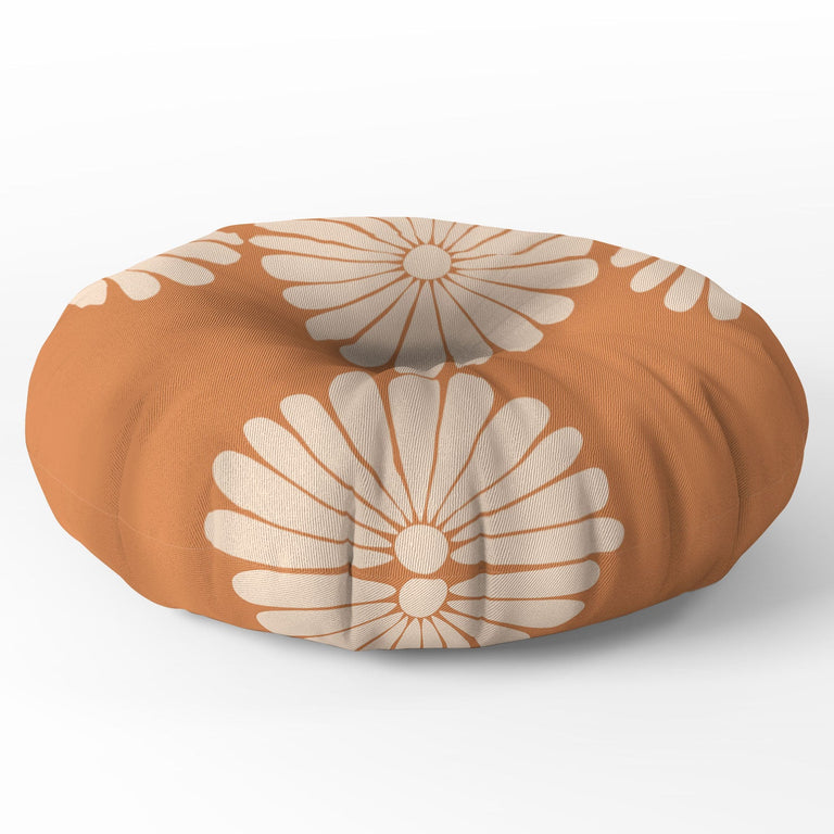 Retro Daisy XXII Floor Pillow Round