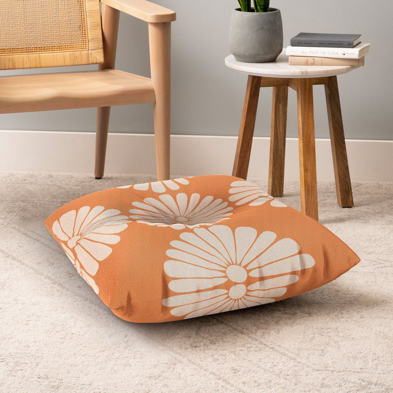 Retro Daisy XXII Floor Pillow Square