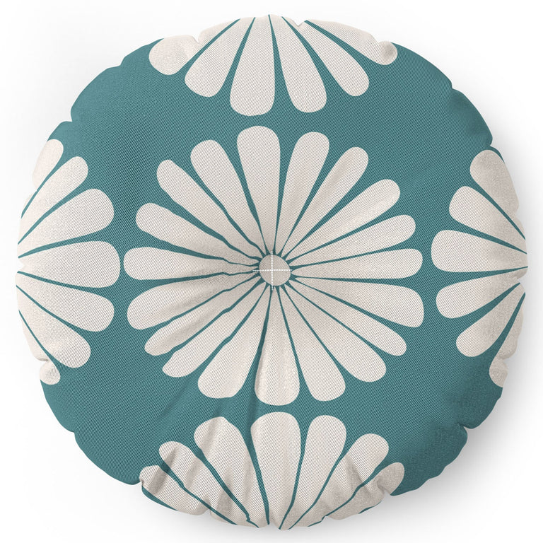 Retro Daisy XXIII Floor Pillow Round