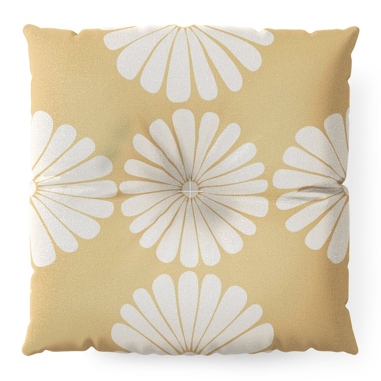 Retro Daisy XXIV Floor Pillow Square