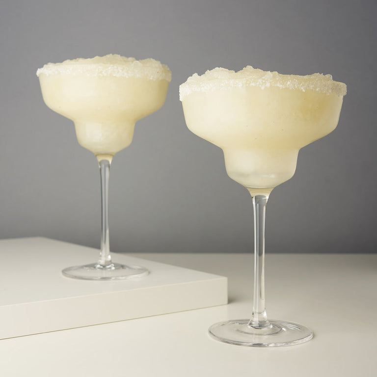 ANGLED CRYSTAL MARGARITA GLASSES | COCKTAIL