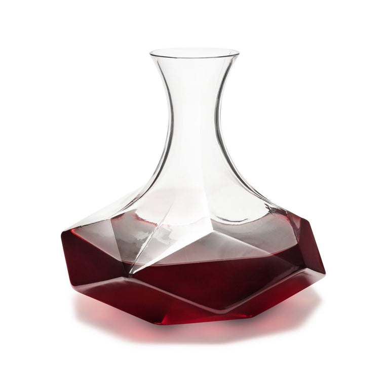 FACETED CRYSTAL WINE DECANTER | COCKTAIL