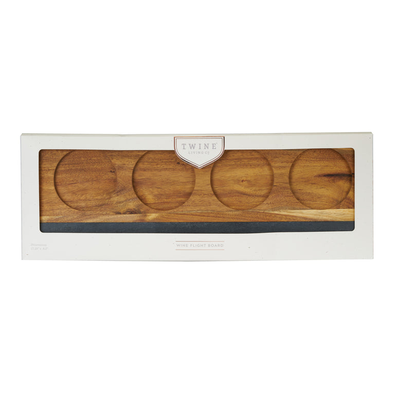 ACACIA WOOD WINE FLIGHT BOARD 