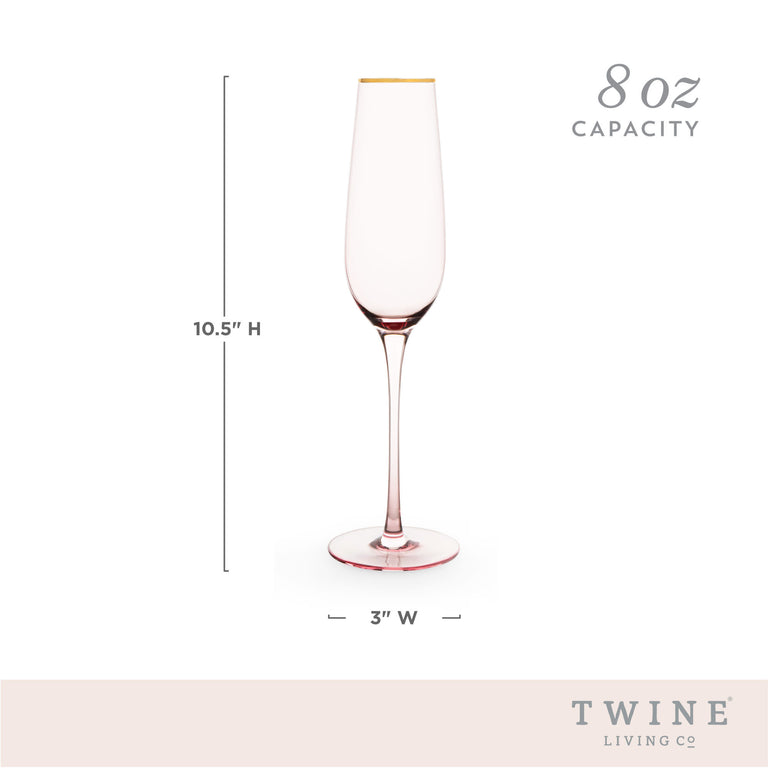 ROSE CRYSTAL CHAMPAGNE FLUTE 