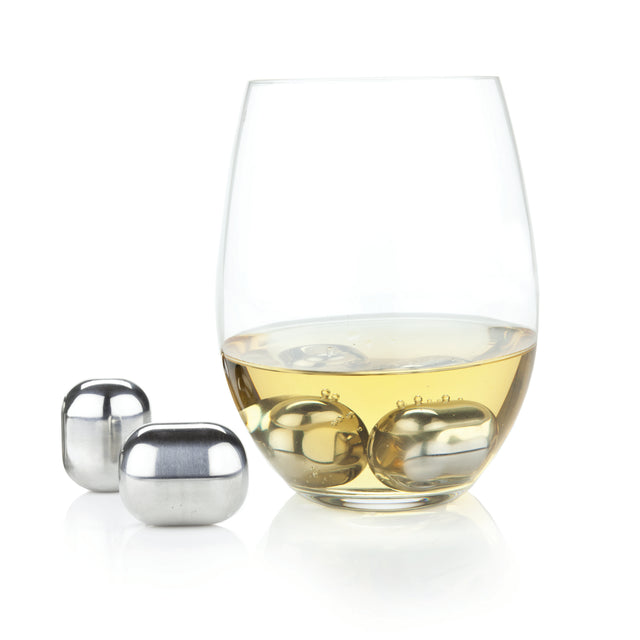 GLACIER ROCKS STAINLESS STEEL WINE GLOBES