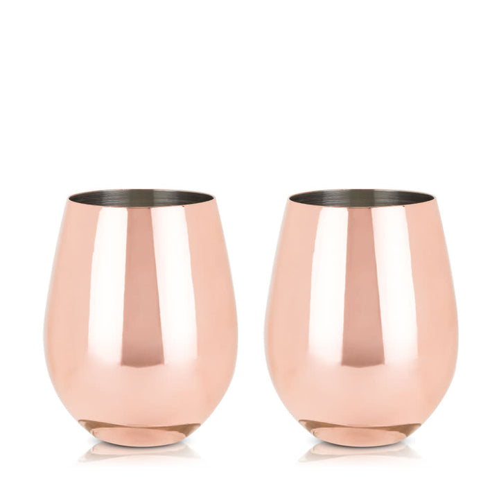 STEMLESS STEEL WINE GLASSES