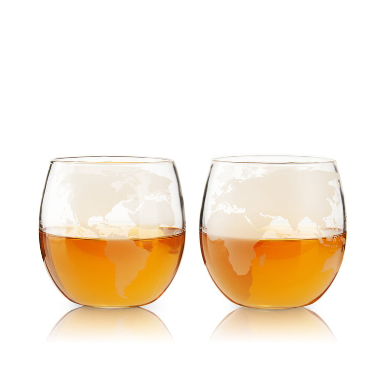 GLOBE WHISKEY TUMBLERS